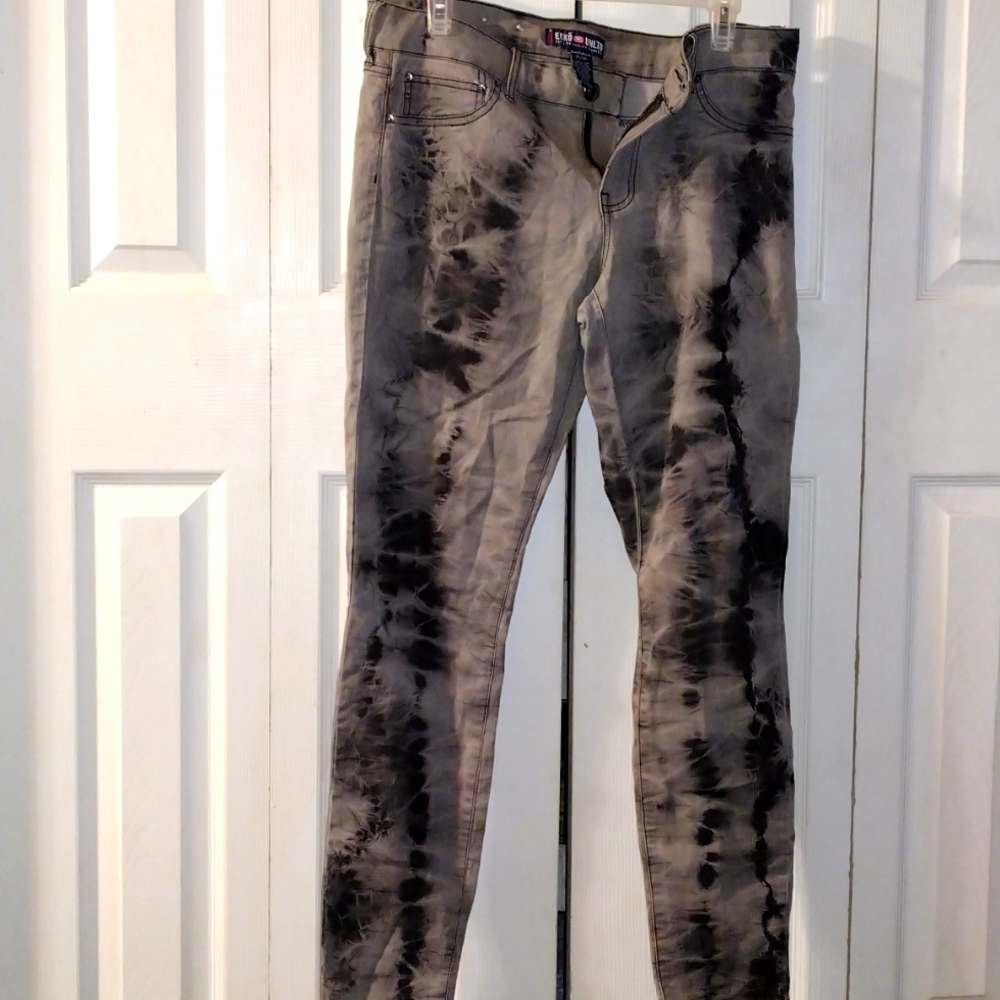 Jean echo gray and black with tie-dye